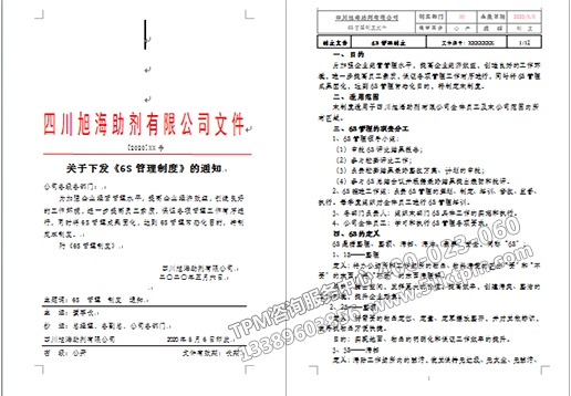 TPM-6S管理制度文件